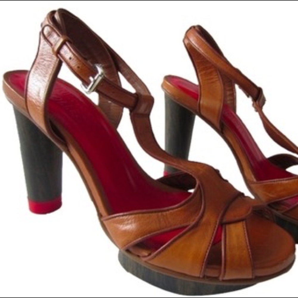 Tommy Hilfiger Collection brown heeled sandals